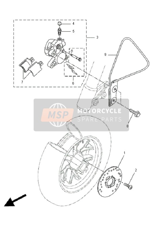 Yamaha CW50 2011 BREMSSATTEL VORNE für ein 2011 Yamaha CW50